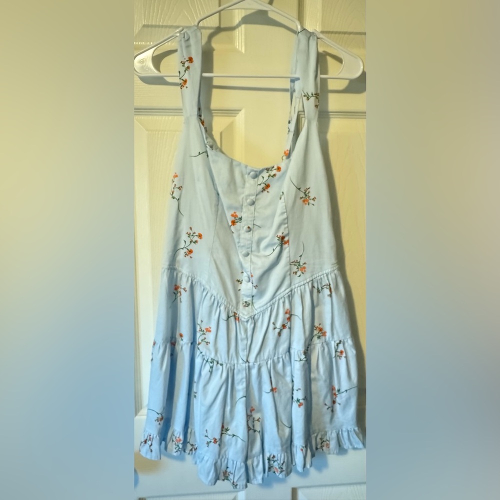 Wild Fable Light Blue Floral Romper